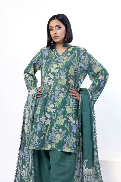 Printed | Textured Cotton | Tailored 3 Piece | GBP 40.00