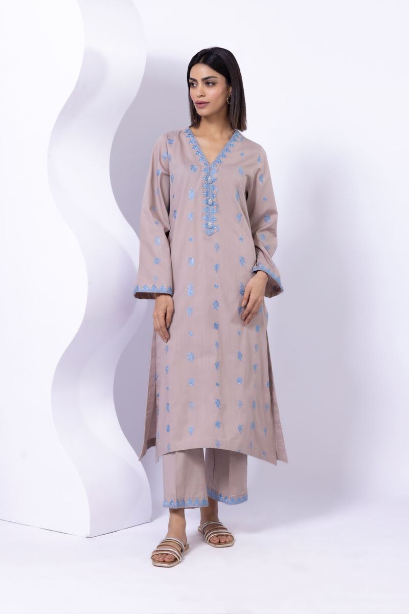 Embroidered | Crosshatch Poplin | Kurta | GBP 15.00