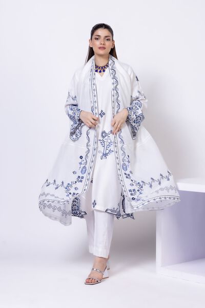 Embroidered | Light Oak Silk | Dupatta | GBP 25.00