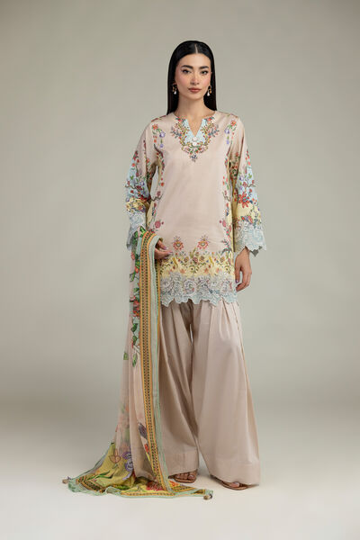Embroidered | Cambric | Fabrics 3 Piece | GBP 50.00