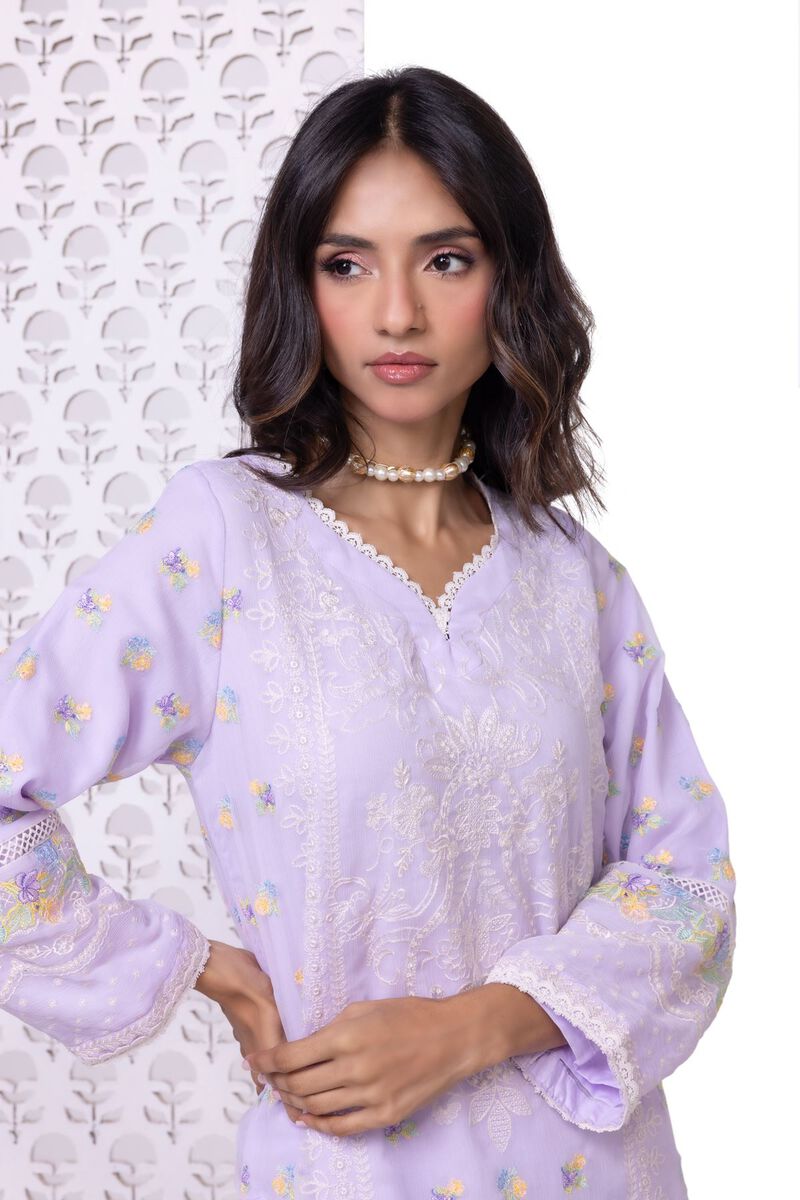 Embroidered | Polyester Crinkle Chiffon | Kurta | GBP 19.50