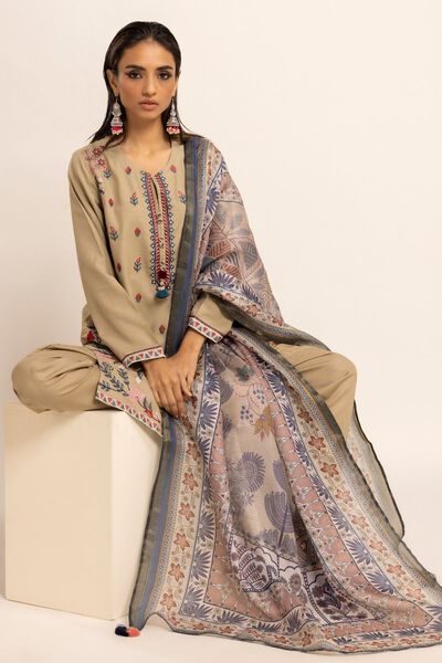 Dupatta, BROWN, hi-res