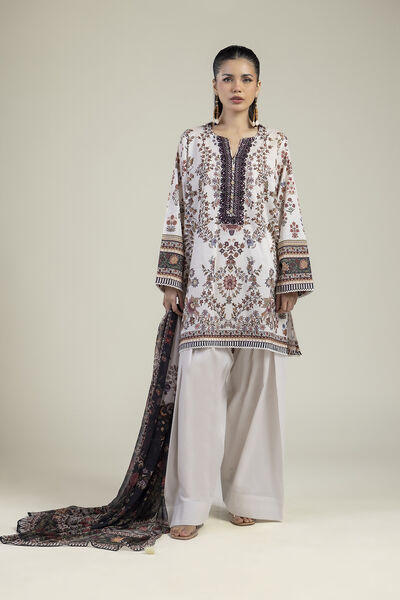 Embroidered | Cotton Dobby | Fabrics 3 Piece | GBP 28.00