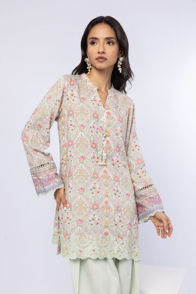 Embroidered | Crosshatch Raw Silk | Kurta | GBP 30.00