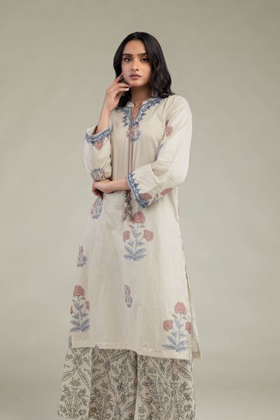 Embroidered | Cambric | Floral Cambric Kurta | GBP 40.00