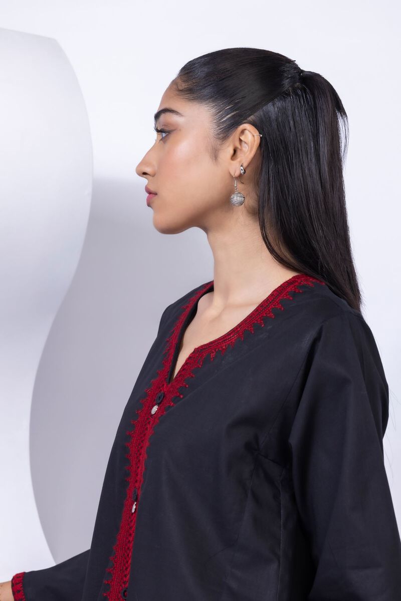 Embroidered | Crosshatch Poplin | Kurta | GBP 10.00