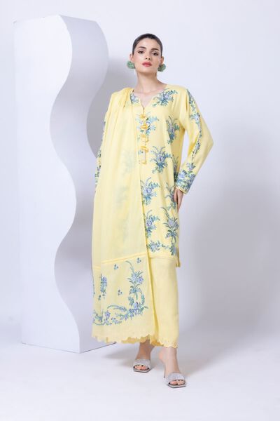 Embroidered | Crosshatch Raw Silk | Pants | GBP 20.00