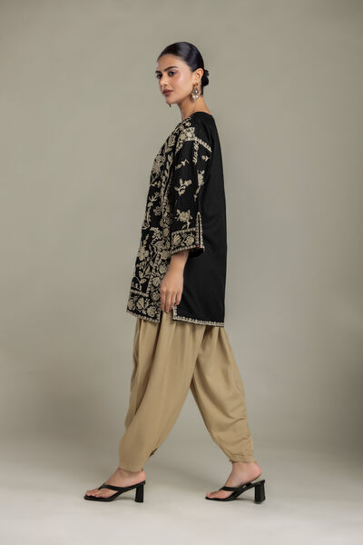 Dyed | Raw Silk | Beige Solid Shalwar | GBP 30.00