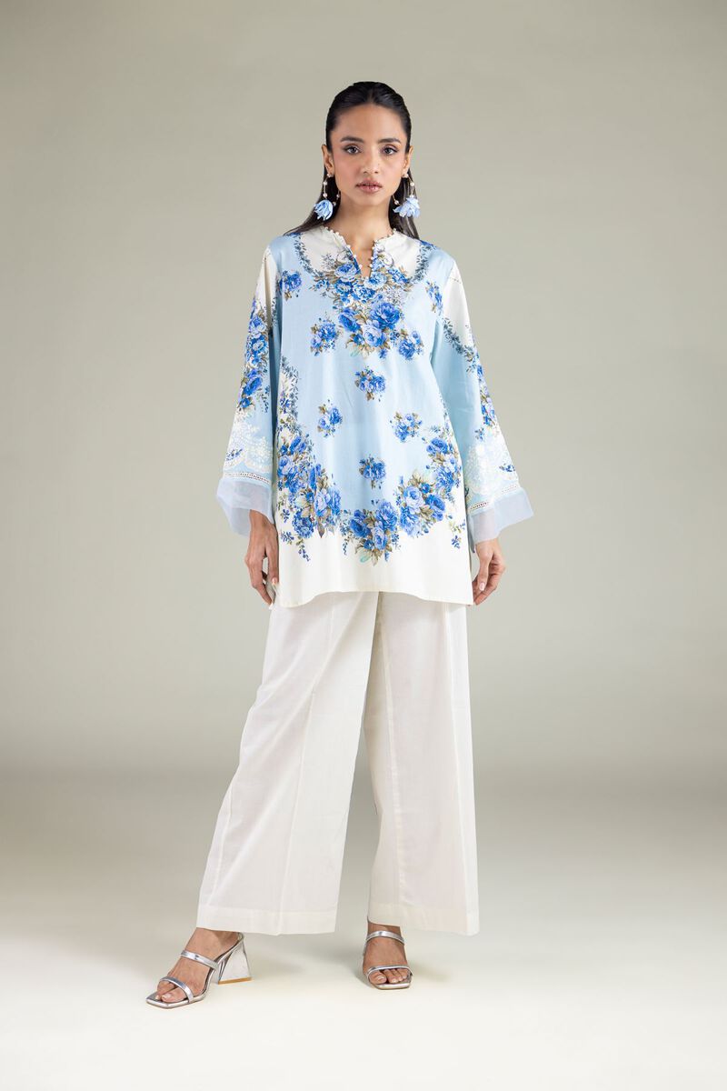 Embroidered | Cambric | Floral Flared Kurta | GBP 30.00