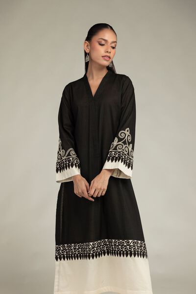 Embroidered | Cotton Dobby | Long Cotton Kurta | GBP 20.00