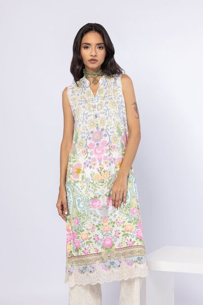 Embroidered | Crosshatch Raw Silk | Kurta | GBP 35.00