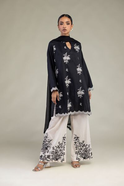 Embroidered | Dobby | Tailored Floral 3-Piece | GBP 70.00