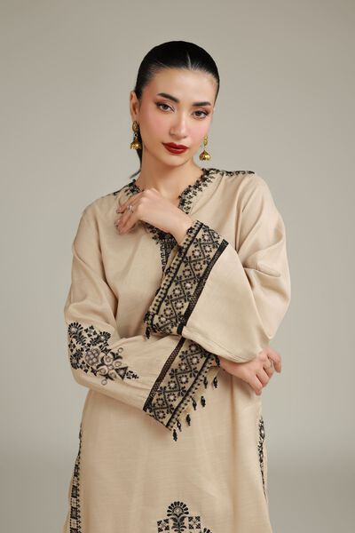 Embroidered | Raw Silk | Geometric Silk Kurta | GBP 50.00