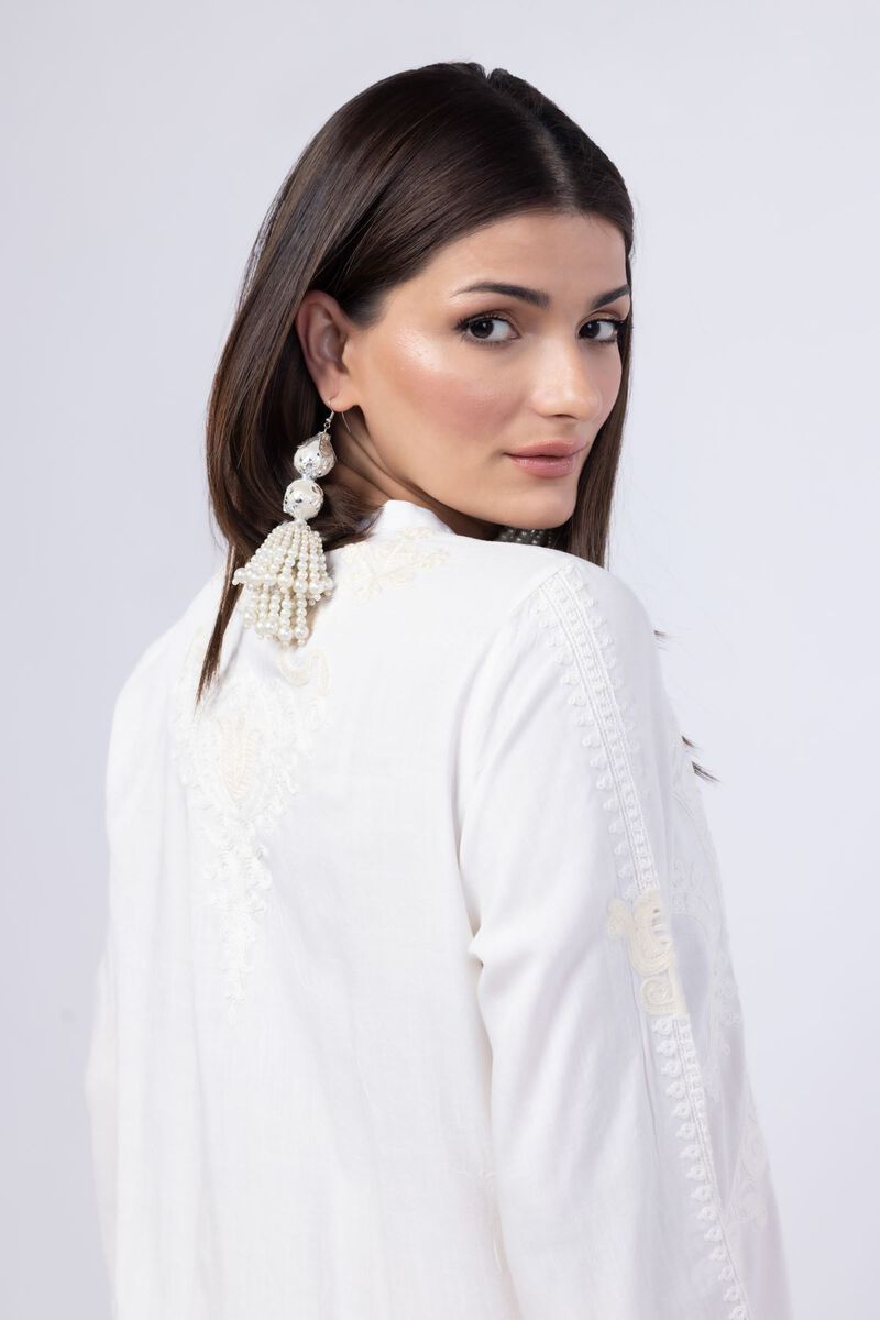 Embroidered | Crosshatch Raw Silk | Kurta | GBP 20.00