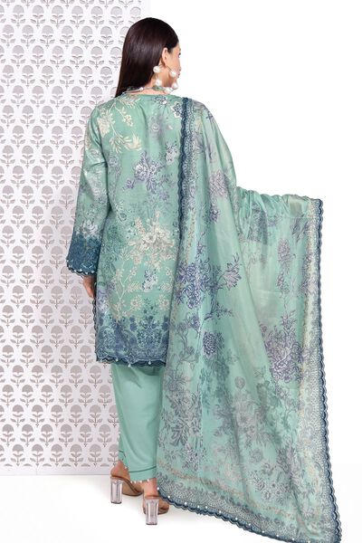 Embroidered | Cotton Satin | Tailored 3 Piece | GBP 35.00