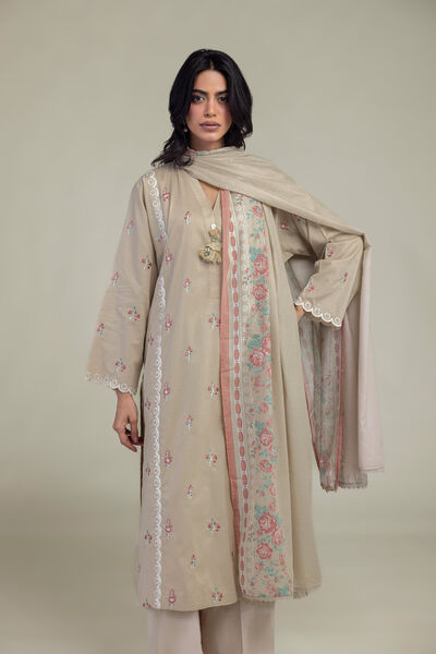 Embroidered | Cambric | Cambric Longline Kurta | GBP 40.00