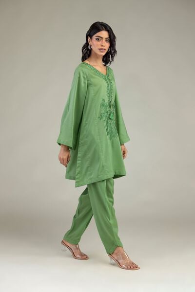 Embroidered | Lyocell | Dyed Green Shalwar | GBP 25.00