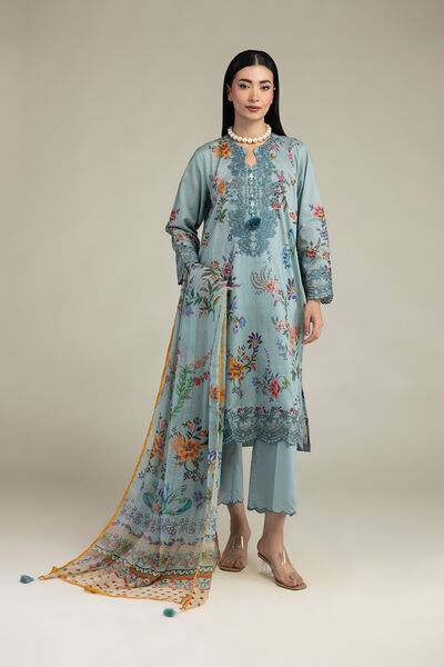 Embroidered | Cambric | Fabrics 3 Piece | GBP 50.00