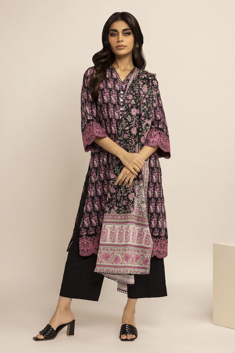 Embroidered | Cambric | Fabrics 3 Piece | null