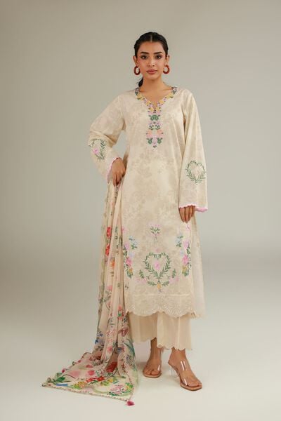 Embroidered | Cambric | Fabrics 3 Piece | GBP 40.00
