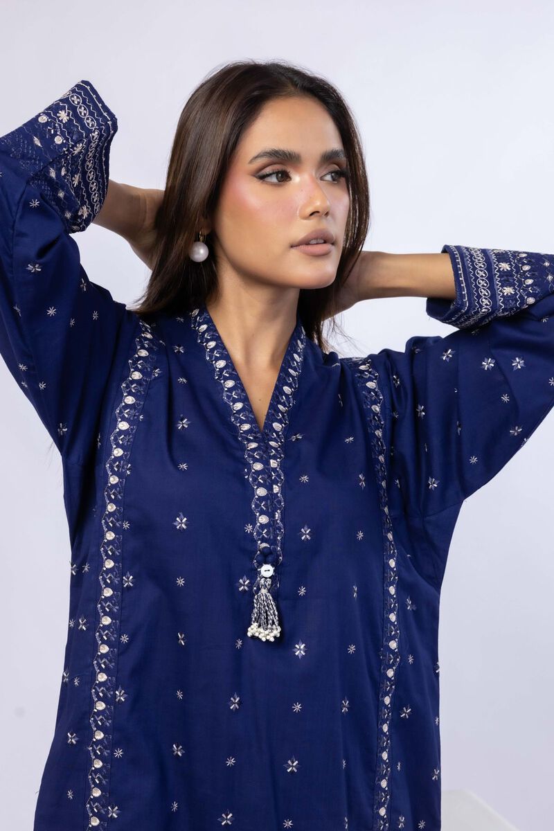 Embroidered | Crosshatch Poplin | Kurta | null