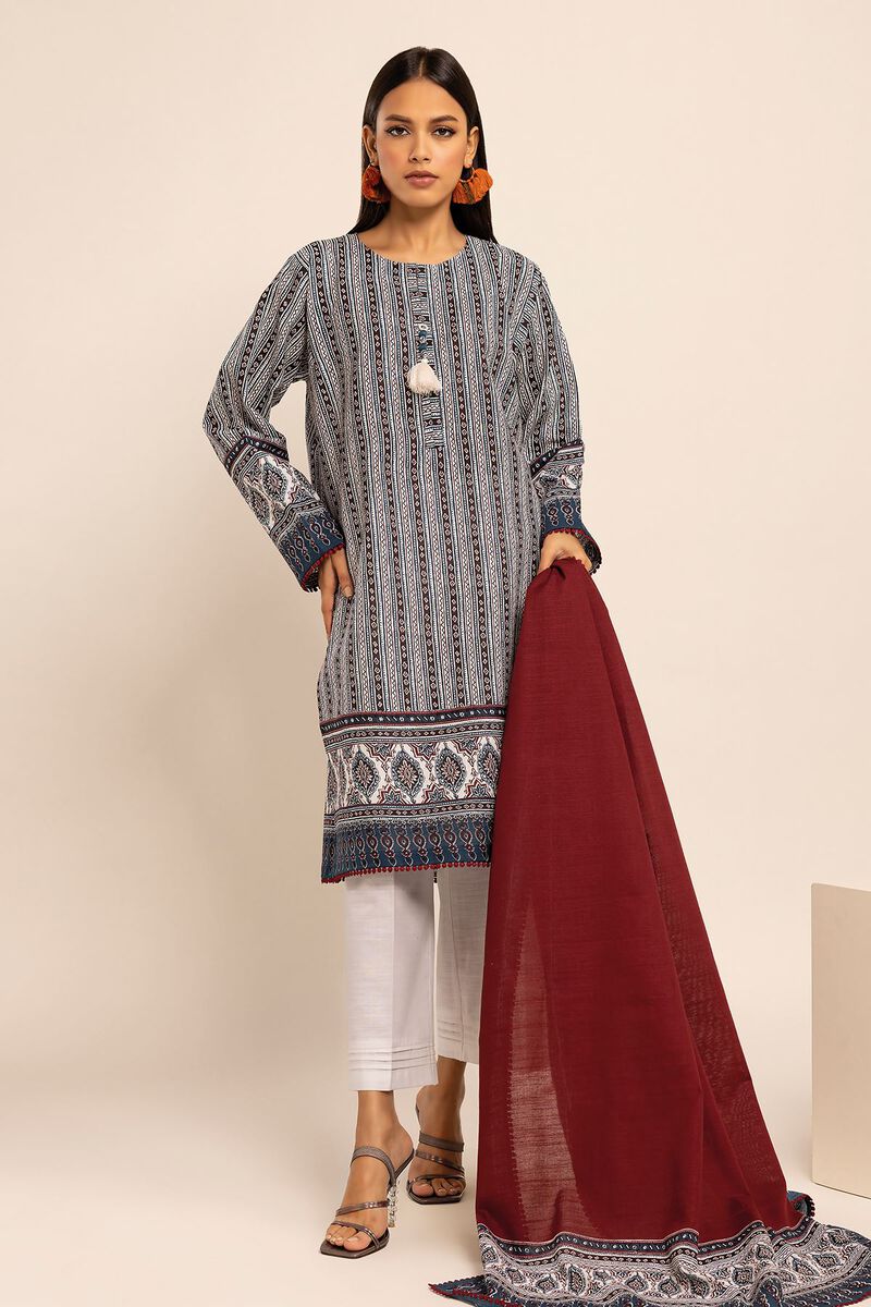 Printed | Khaddar | Fabrics 3 Piece | null