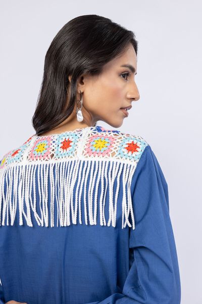 Embroidered | Crosshatch Poplin | Kurta | GBP 25.00