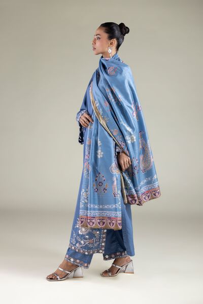 Embroidered | Raw Silk | Pants | GBP 25.00