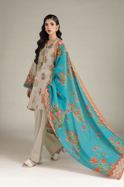 Printed | Cambric | 3-Piece Tailored Suit | GBP 50.00