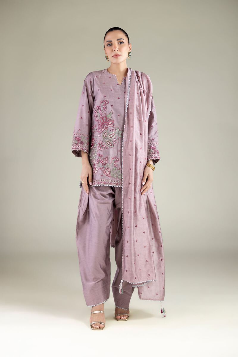 Embroidered | Cotton Net | Floral Draped Dupatta | GBP 25.00