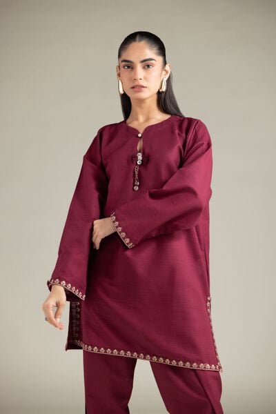 Embroidered | Textured Cotton | Kurta | GBP 18.00