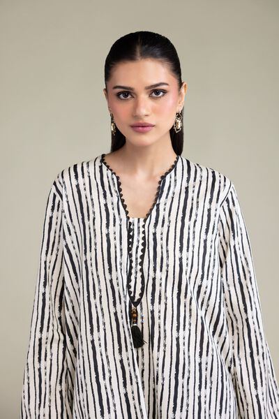 Printed | Cotton Viscose | White Cotton Kurta | GBP 30.00