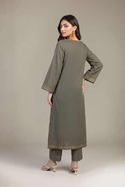 Embroidered | Heavy Textured Cotton | Pants | GBP 25.00