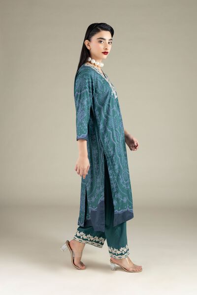 Embroidered | Raw Silk | Pants | GBP 20.00