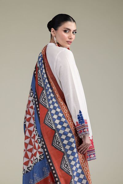 Embroidered | Polyester Silk | Silk Geometric Dupatta | GBP 20.00