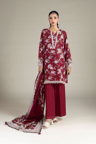 Embroidered | Cambric | Fabrics 3 Piece | GBP 17.50