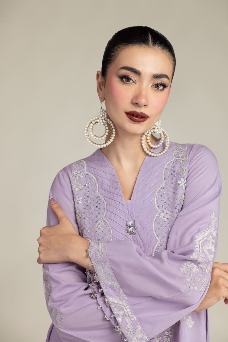 Embroidered | Raw Silk | Long Embroidered Kurta | GBP 50.00