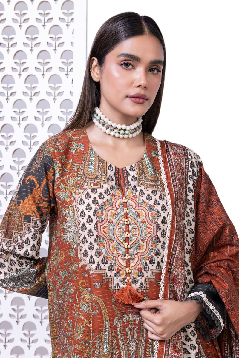 Printed | Light khaddar Messuri | Tailored 3 Piece | null