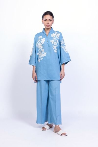 Embroidered | Cotton Dobby | Pants | GBP 17.00