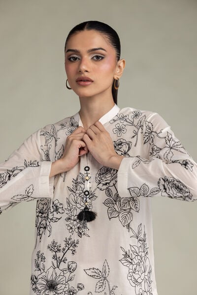 Embroidered | Cambric | Cambric Longline Kurta | GBP 40.00