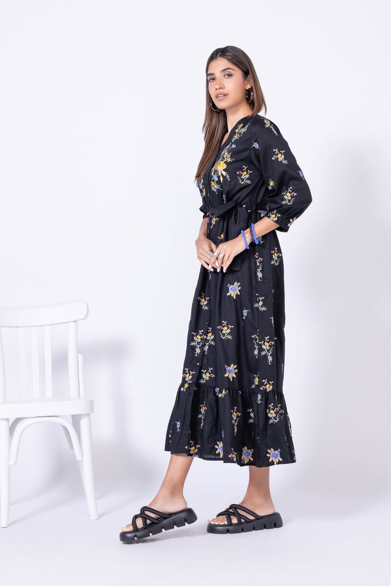 Embroidered | Cotton Cottel | Maxi Dress | null