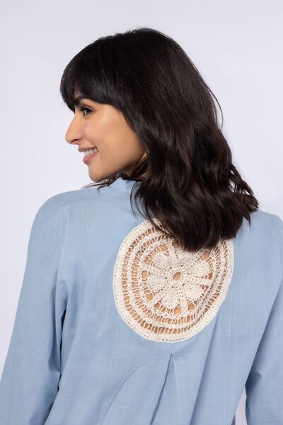 Embroidered | Crosshatch Poplin | Kurta | GBP 25.00