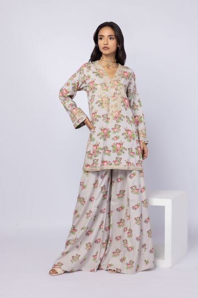 Printed | Crosshatch Raw Silk | Pants | GBP 15.00