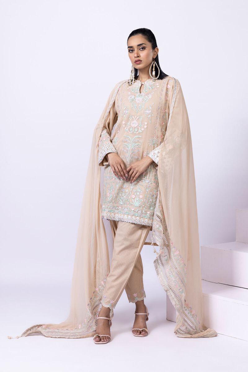 Embroidered | Polyester Crinkle Chiffon | Dupatta | GBP 25.00