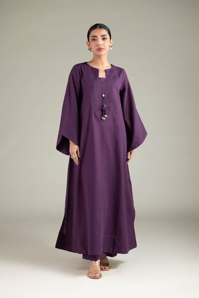 Dyed | Textured Cotton | Solid Straight Pants | GBP 20.00