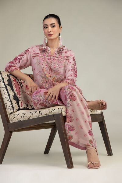 Embroidered | Raw Silk | Short Floral Kurta | GBP 40.00