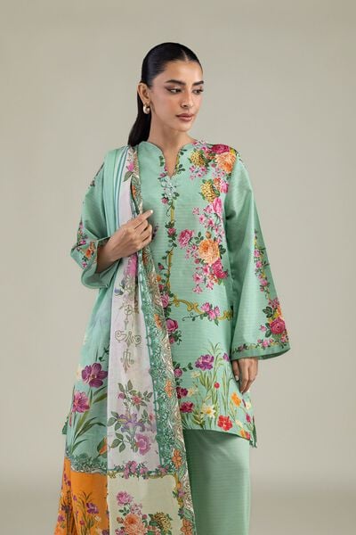 Printed | Cotton Dobby | Mint Dobby Kurta | GBP 30.00