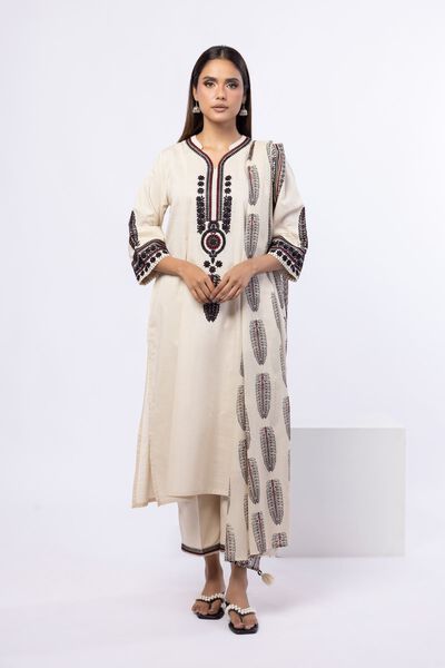 Embroidered | Crosshatch Poplin | Pants | GBP 17.00