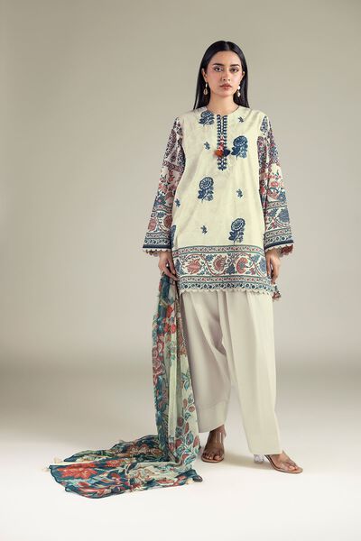 Embroidered | Textured Lawn | Fabrics 3 Piece | GBP 24.50