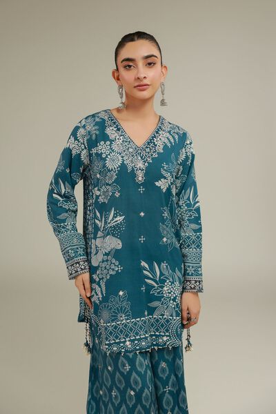 Embroidered | Raw Silk | Kurta | GBP 40.00